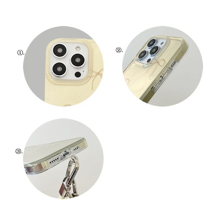 with Strap Charm Case Phone Bow Dog