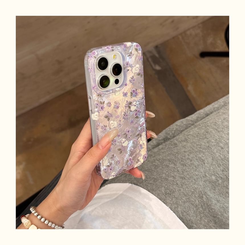 Phone Strap Case with Floral