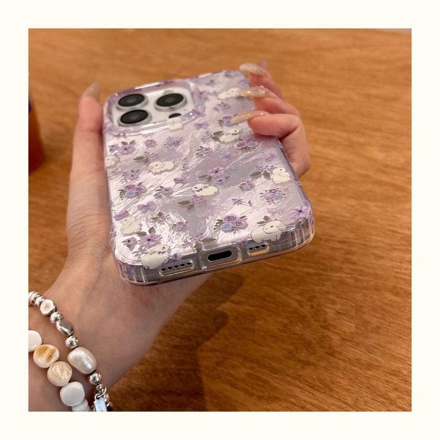 Phone Strap Case with Floral