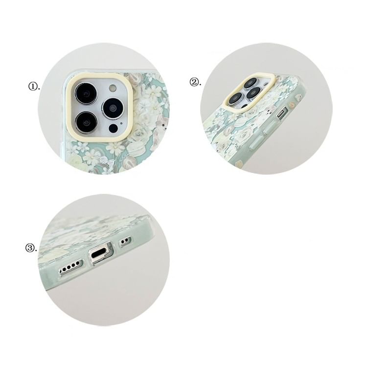 Floral Case Cat Phone