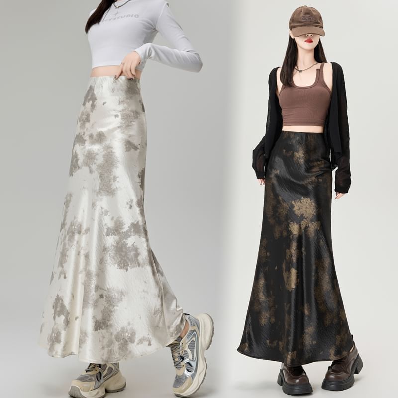 Rise Dye Maxi Tie Skirt High Mermaid