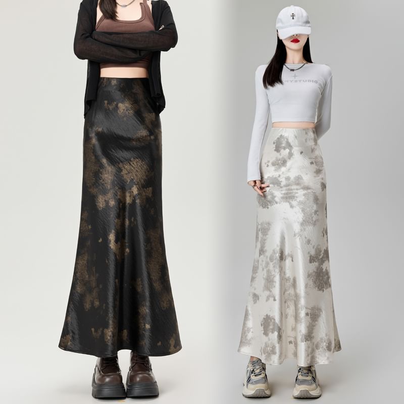 Rise Dye Maxi Tie Skirt High Mermaid