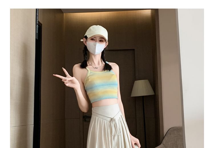 Waist (Various Designs) Plain High Leg Inverted Wide Pleated Pants