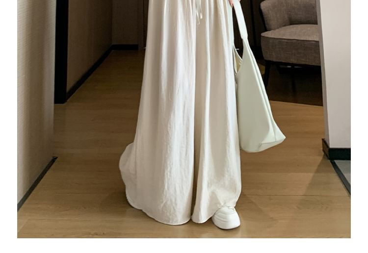 Waist (Various Designs) Plain High Leg Inverted Wide Pleated Pants