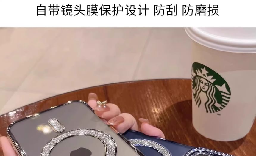 Magnetic with Phone (Compatible Case MagSafe) Embellished