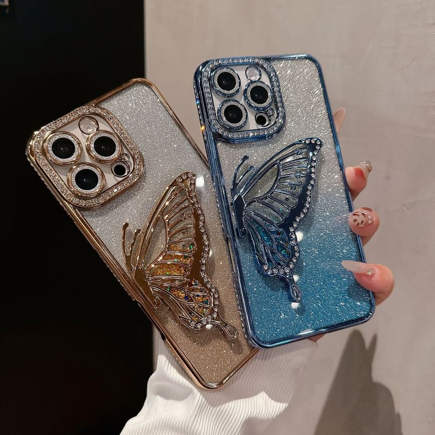 Embellished Phone Butterfly Case Stand