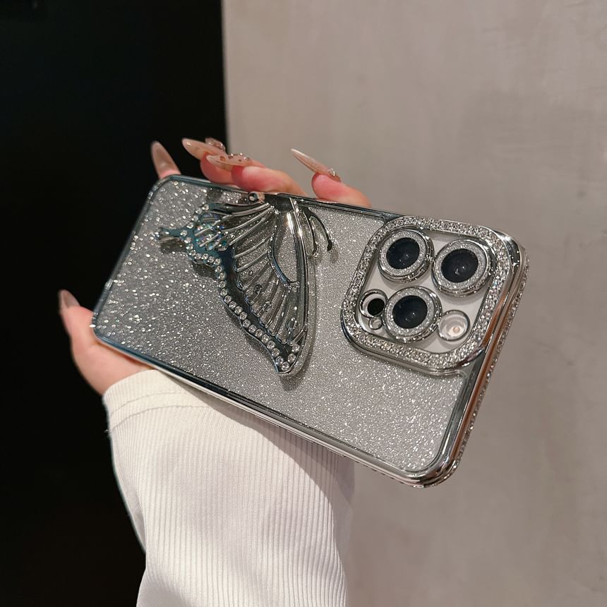 Embellished Butterfly Stand Case Phone