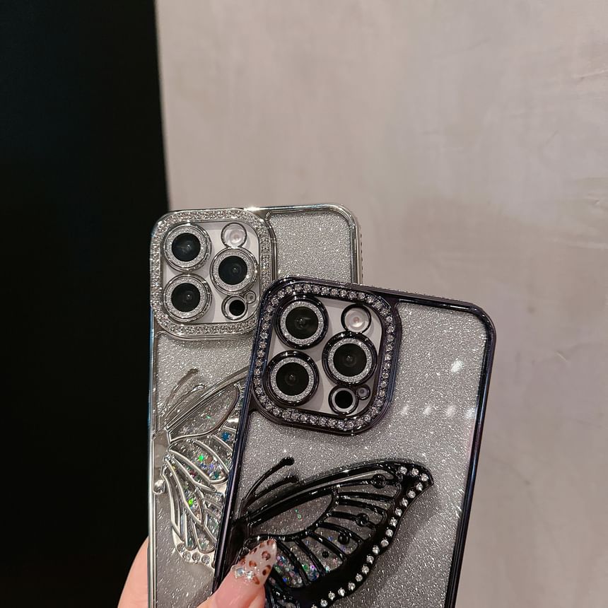 Embellished Butterfly Stand Case Phone