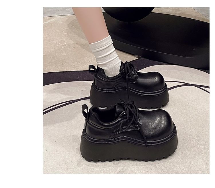 Lace-Up Derby Platform Shoes