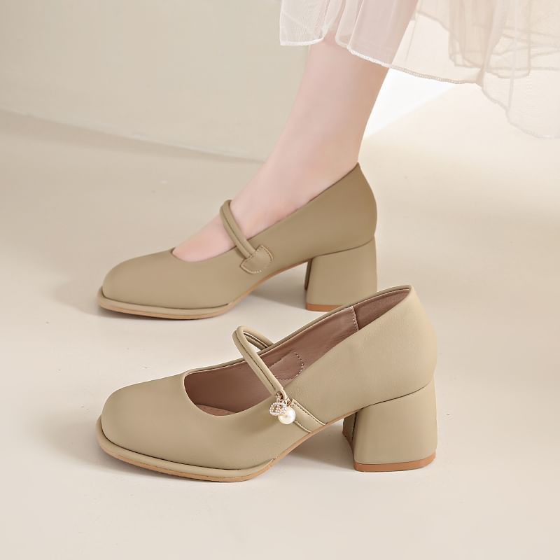 Pumps Jane Mary Heel Chunky