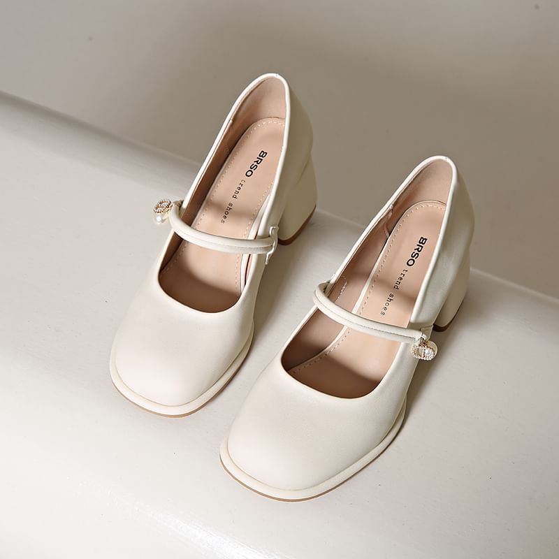 Pumps Jane Mary Heel Chunky