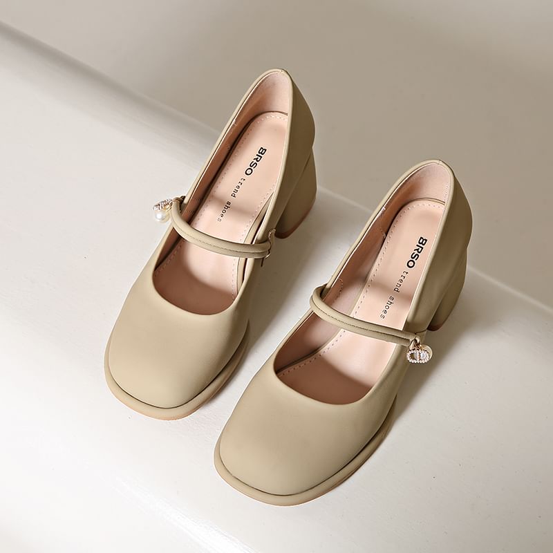 Pumps Jane Mary Heel Chunky