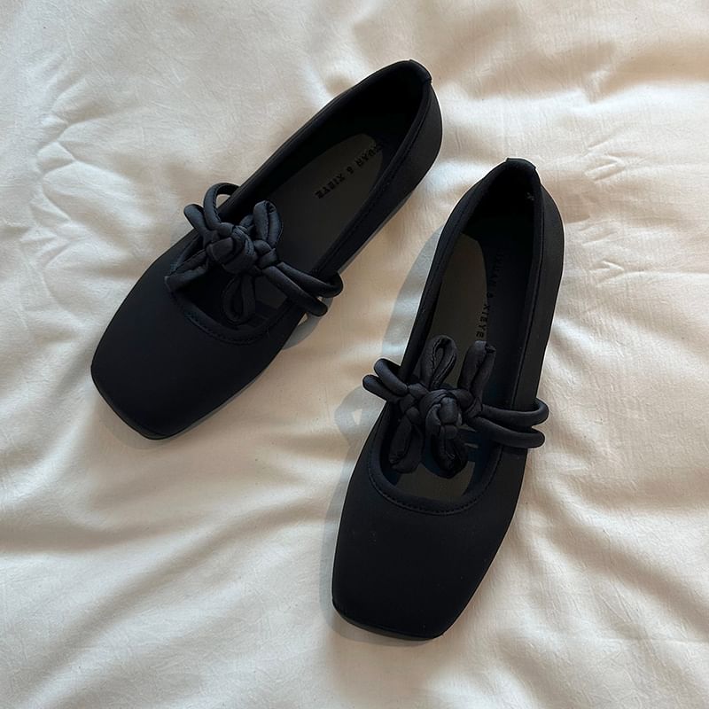 Flats Mary Plain Toe Buttoned Frog Jane Square