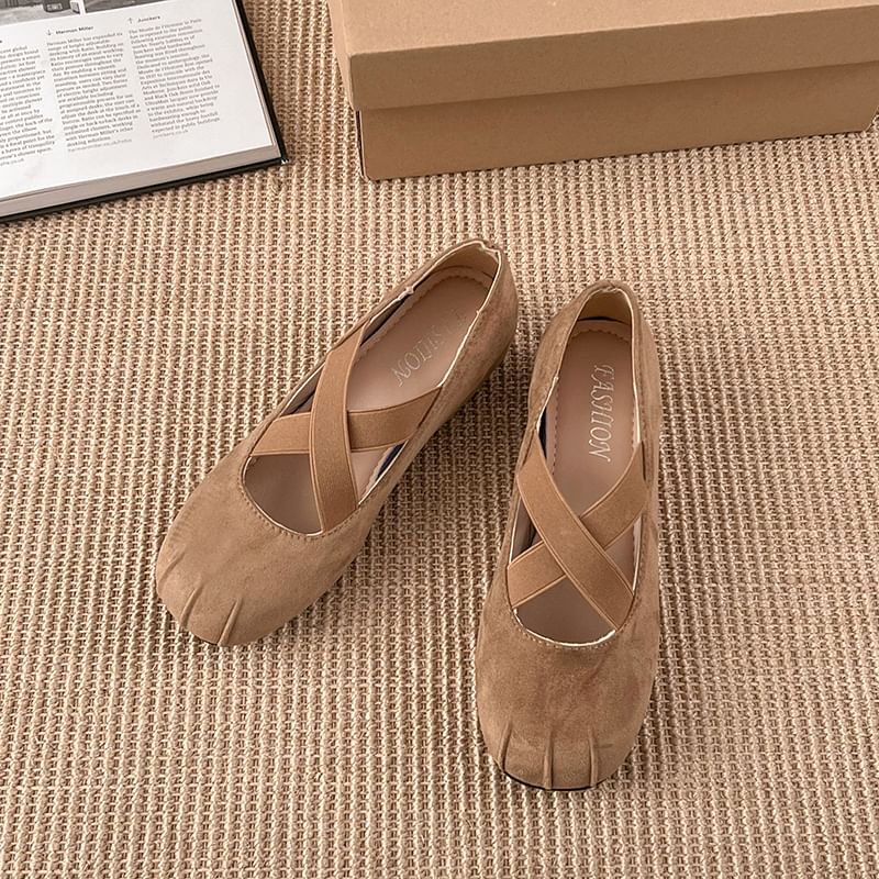 Cross Hidden Wedge Mary Strap Jane Shoes