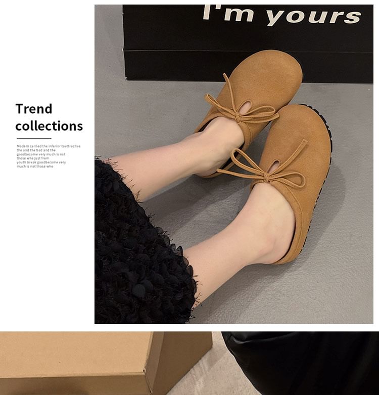 Accent Platform Mules Plain Bow