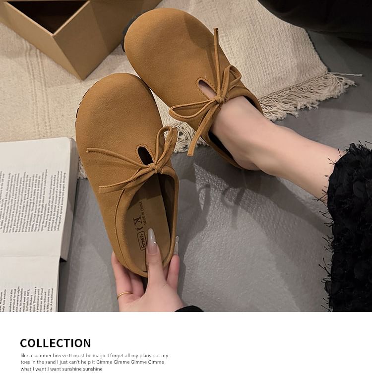 Accent Platform Mules Plain Bow