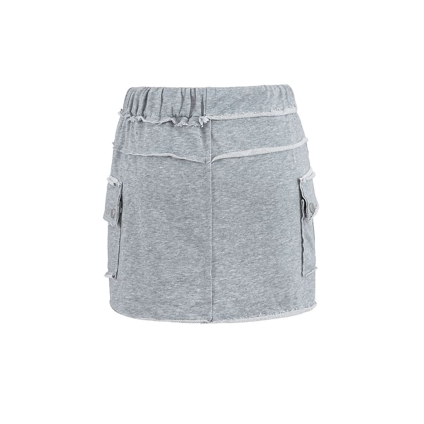 Drawstring Mini Pencil Skirt with High-Rise Fit