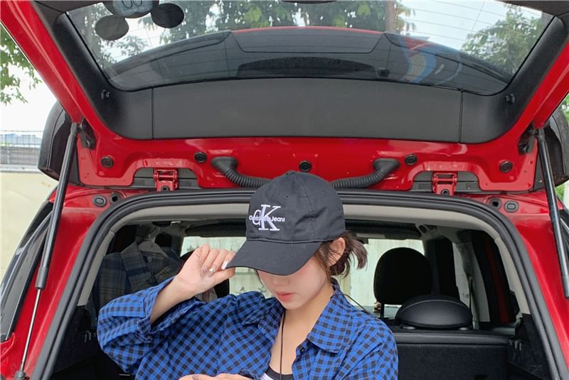 Button Collared Plaid Shirt Up Long-Sleeve