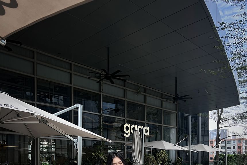 Puff-Sleeve / Cami A-Line Blouse Tie-Neck Rise Skirt Mini High Set Top Plain