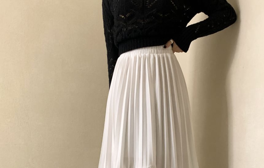 Asymmetrical A-Line Midi Skirt with High Waist
