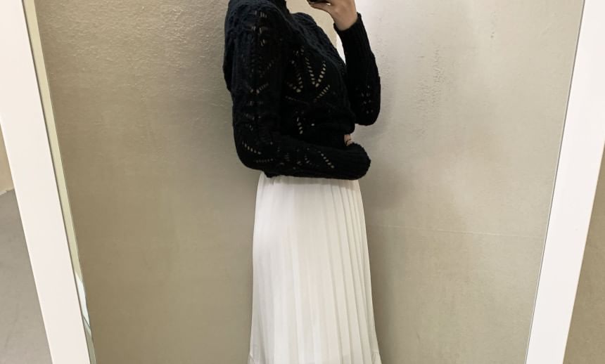 Asymmetrical A-Line Midi Skirt with High Waist