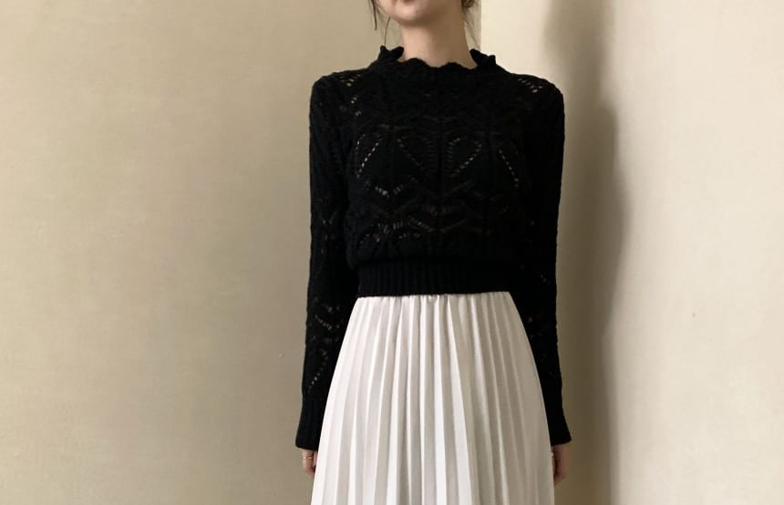 Asymmetrical A-Line Midi Skirt with High Waist
