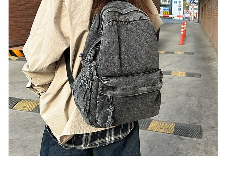 Backpack Denim Washed Zip