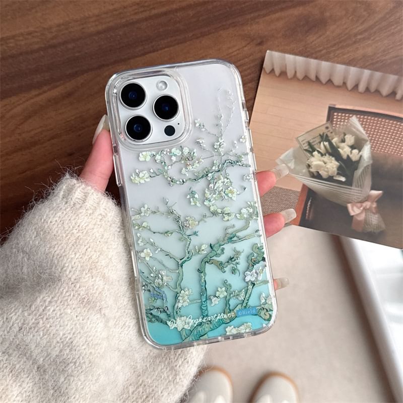 Case Phone Floral Gradient