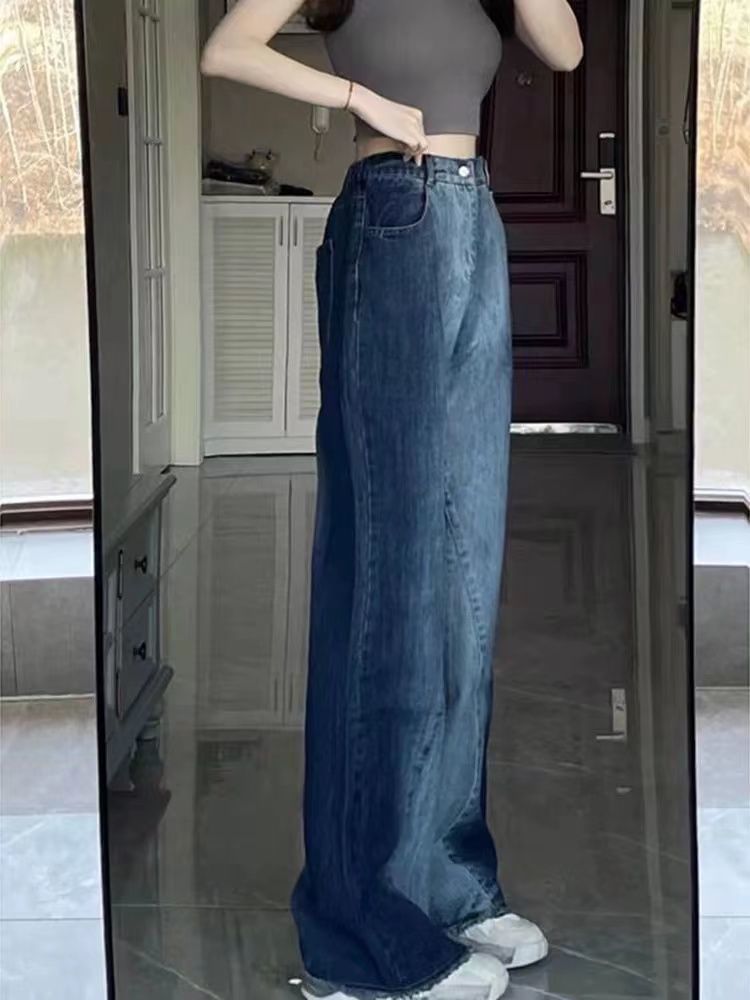 High Jeans Wide Waist Leg Washed