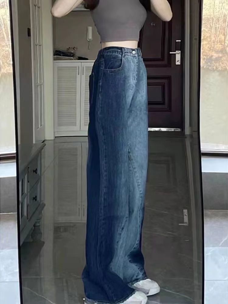 High Jeans Wide Waist Leg Washed