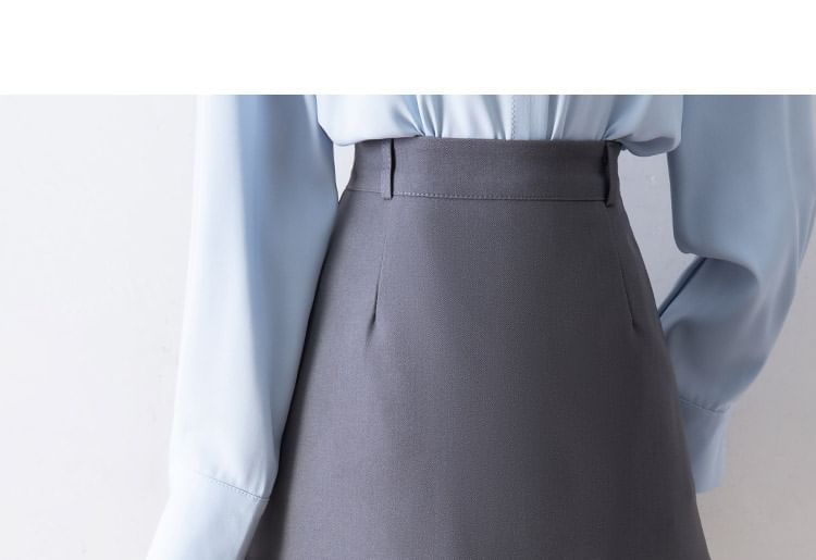Ruffle Hem Layered Mini A-Line Skirt with High Waist