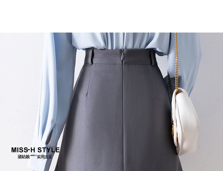 Ruffle Hem Layered Mini A-Line Skirt with High Waist