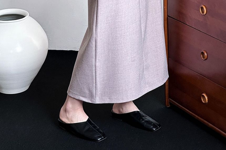 Maxi Mermaid Skirt with High Waist in Plain Design