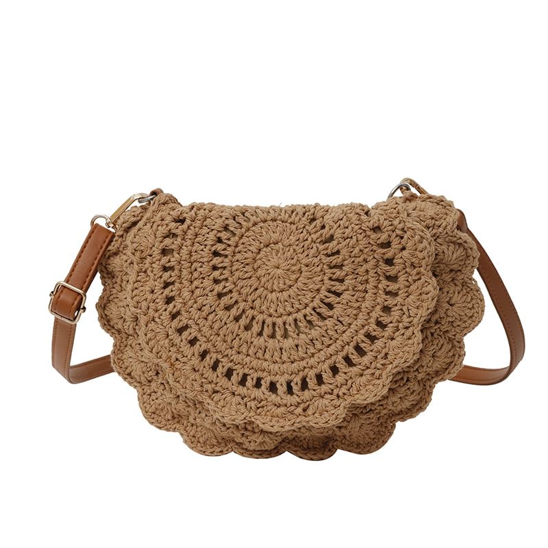 Crossbody Crochet Flap Bag Lace
