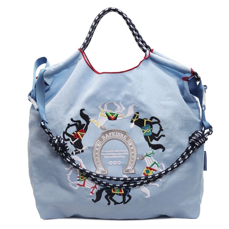 Embroidered Horse Crossbody Bag