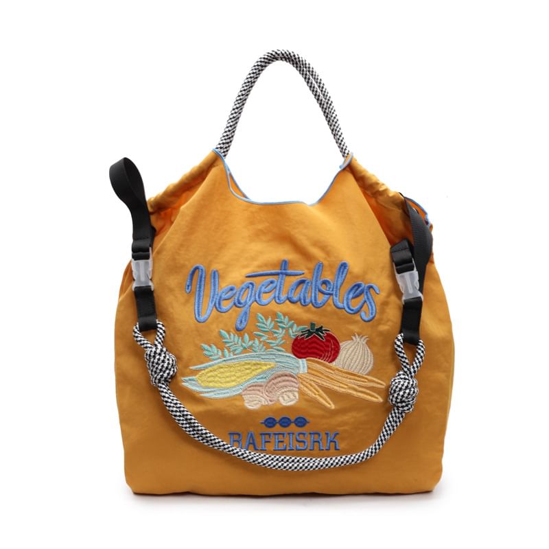Bag Tote Embroidered Vegetable