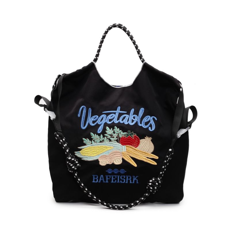 Bag Tote Embroidered Vegetable