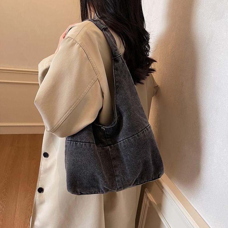 Shoulder Denim Washed Bag