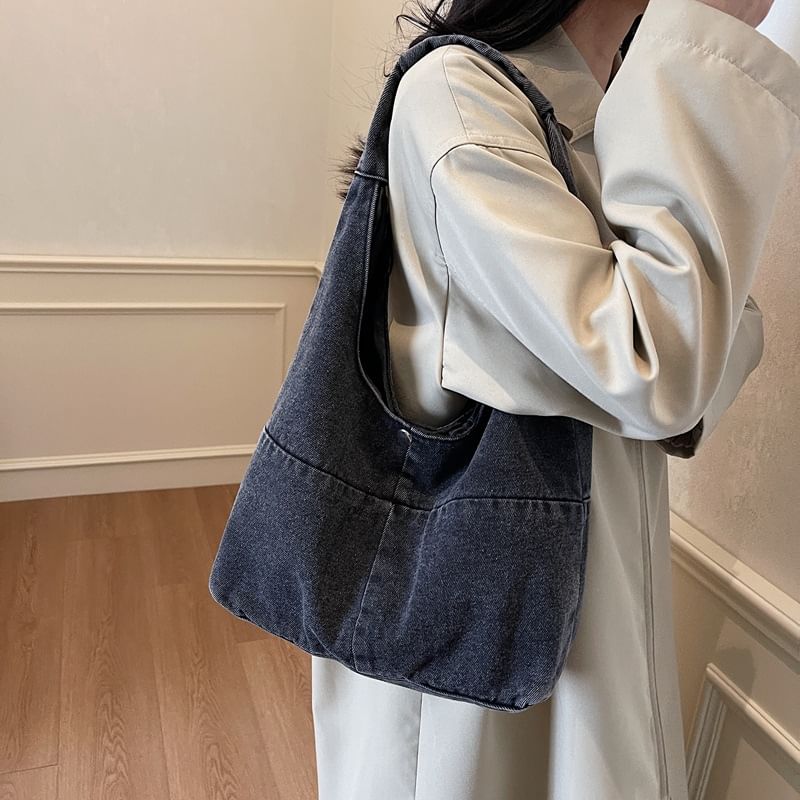 Shoulder Denim Washed Bag