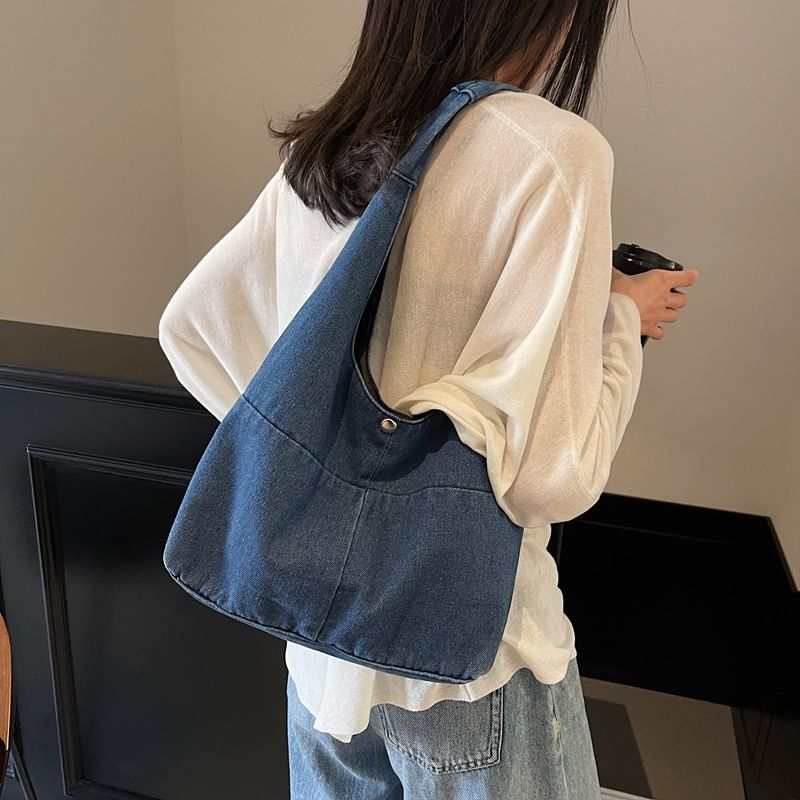Shoulder Denim Washed Bag