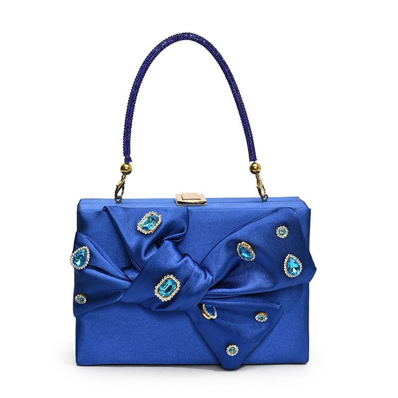 Rhinestone Bag Bow Crossbody Box