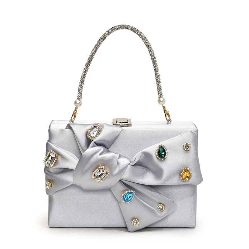 Rhinestone Bag Bow Crossbody Box
