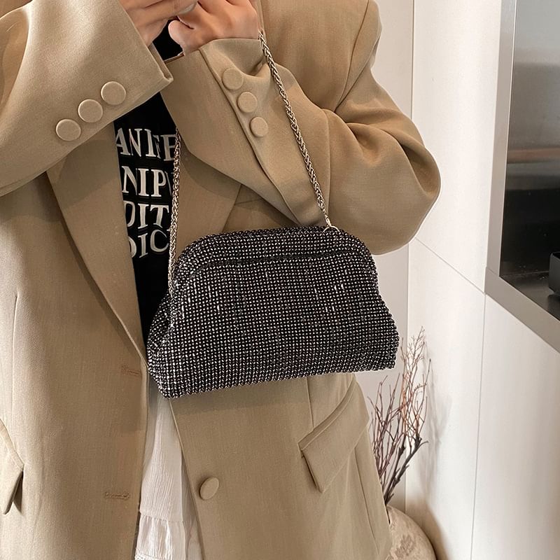 Crossbody Bag Rhinestone Chain