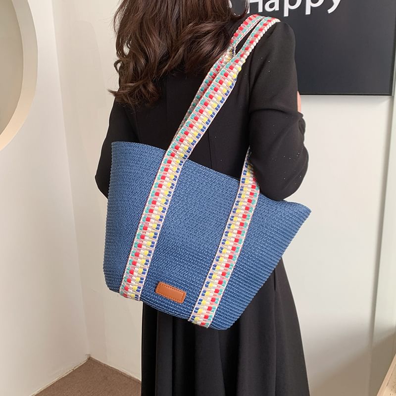 Bag Pattern Tote Woven Strap