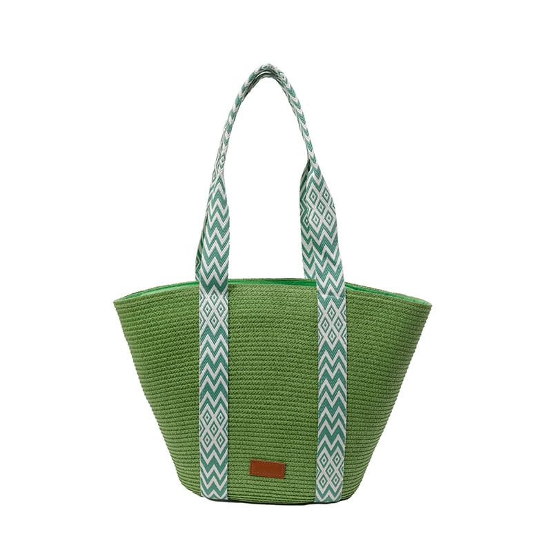Bag Pattern Tote Woven Strap