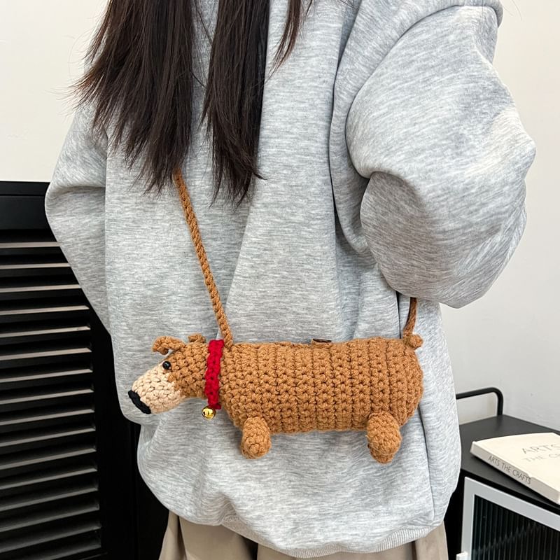 Crossbody Bag Dog Knit