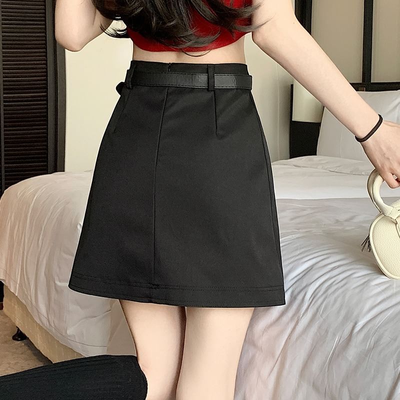 Elevated Mini Flared Skirt with Clean Design