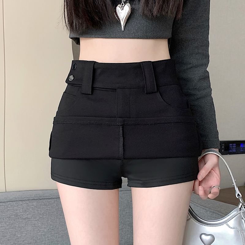 High Waist Skort Plain