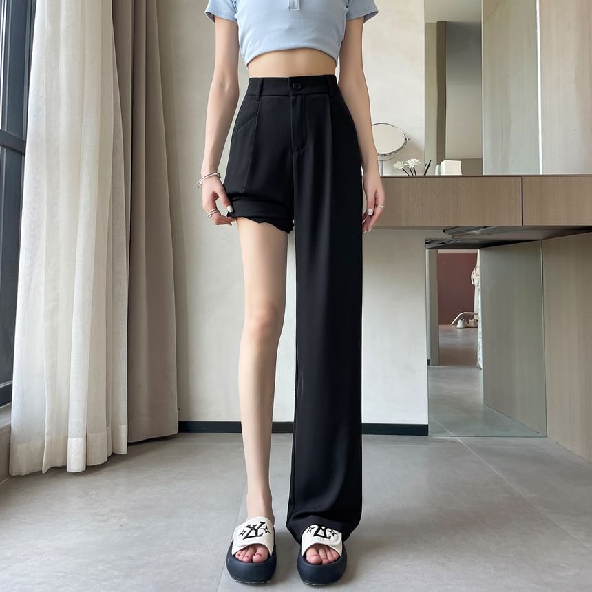 Designs) Pants Leg High Dress (Various Waist Plain Wide
