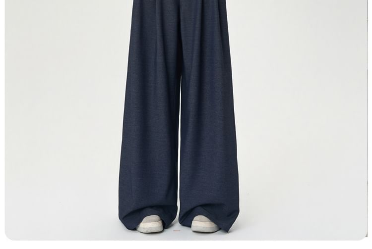 Wide Plain Dress High Rise Leg Pants